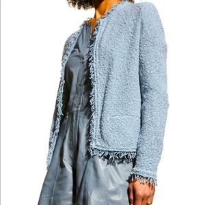 IRO Shavani Open-Front Boucle Jacket Blazer